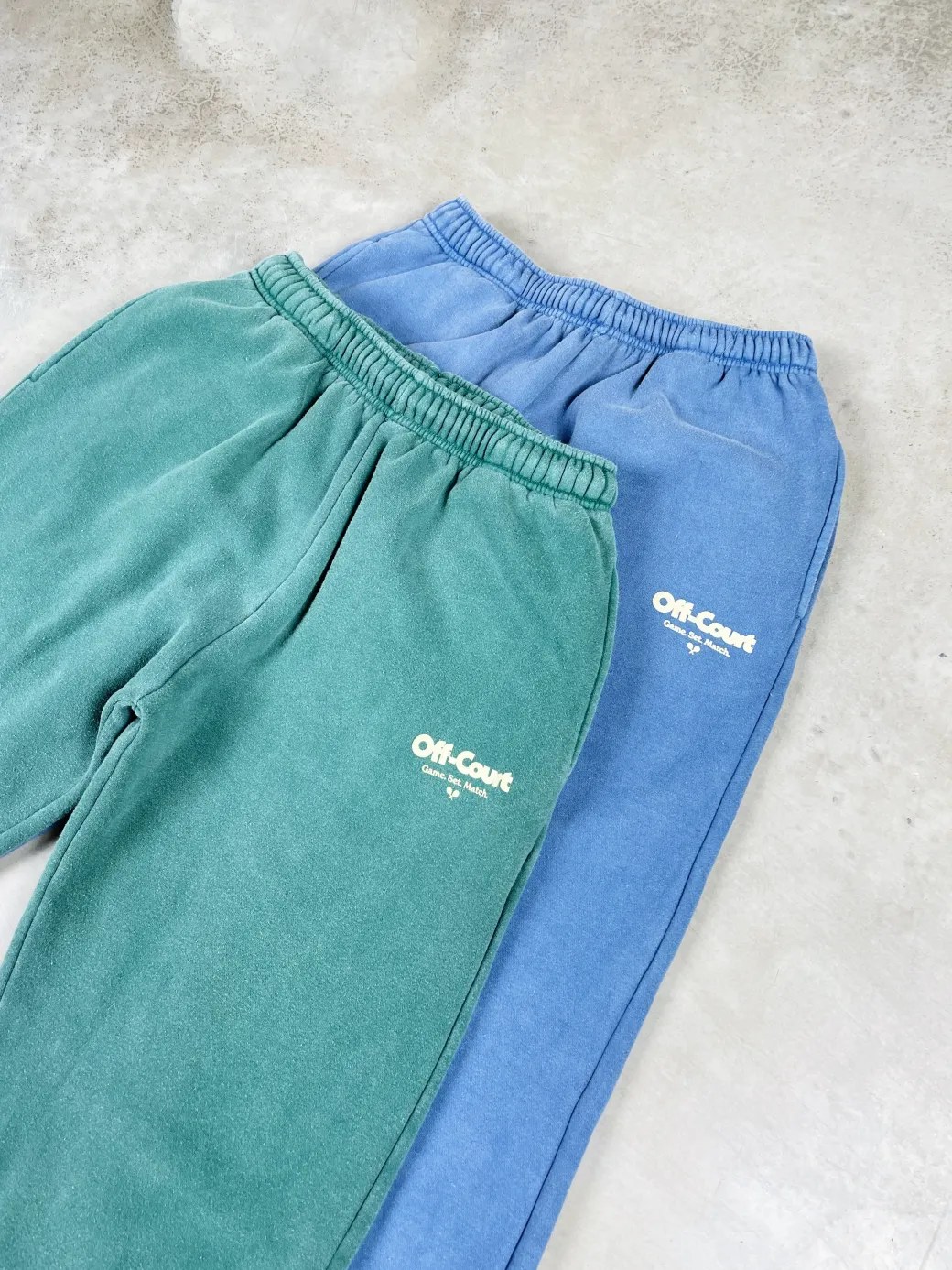 Vice 84 'Off-Court GSM' Vintage Washed Joggers - Blue