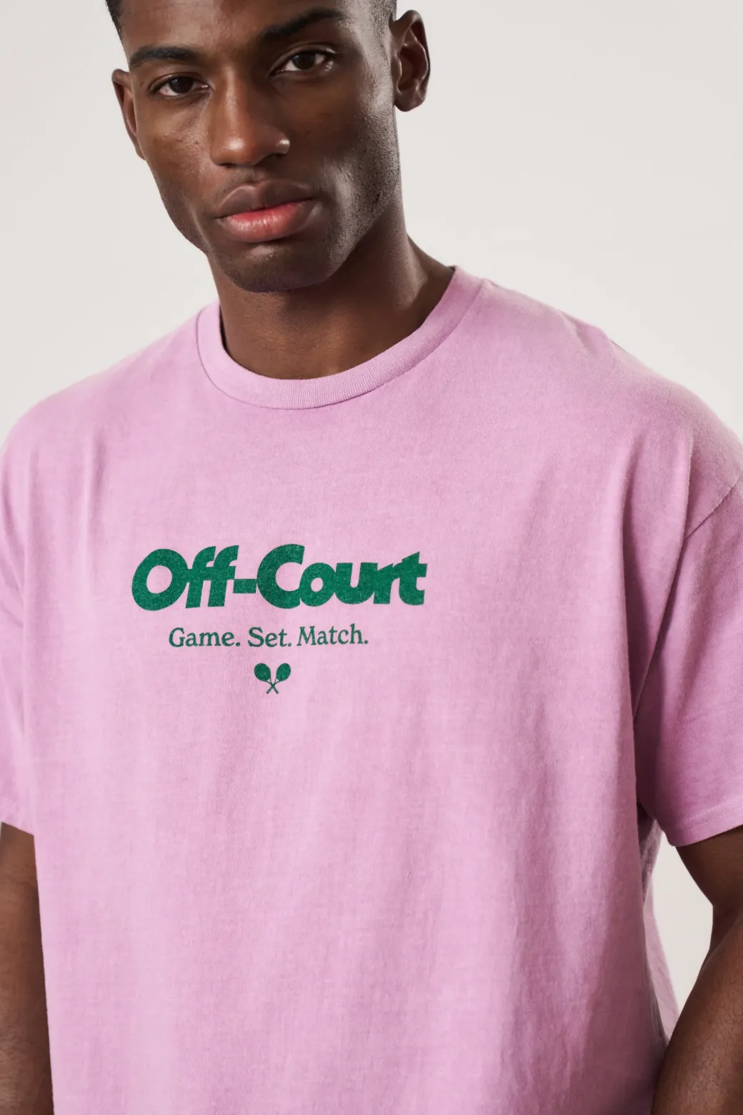 Vice 84 'Off-Court GSM' Vintage Washed Tee - Pink