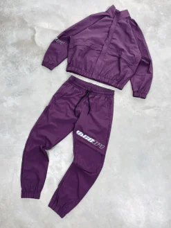 Vice 84 'Reflective Racer' Nylon Track Pants - Burgundy